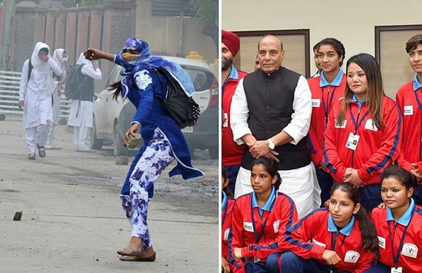 कभी पत्थरबाजी के लिए बदनाम हुई थी यह कश्मीरी लड़की (PTI Photo)