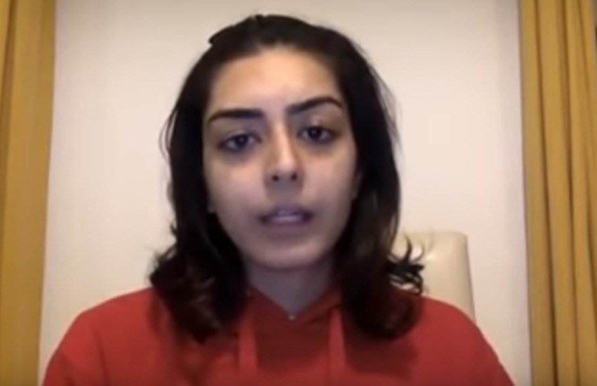 इमान मजारी पाकिस्तान तहरीक-ए-इंसाफ में वरिष्ठ नेता शिरीन मंजारी की बेटी हैं। (फोटोः यूट्यूब)