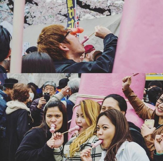 परेड में तीन तरह के पेनिस होते हैं। पहला- दिखने में बेहद चमकदार होता है। वह मेटल का बना होता है, जिन्हें कंधे पर लोग उठाकर परेड में निकलते हैं।