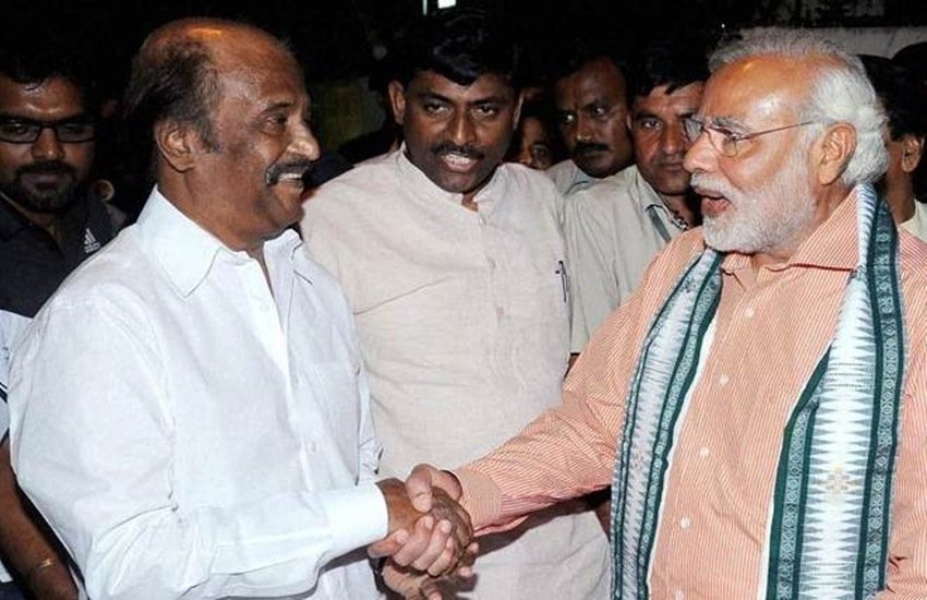 रजनीकांत और पीएम मोदी। (फाइल फोटो)
