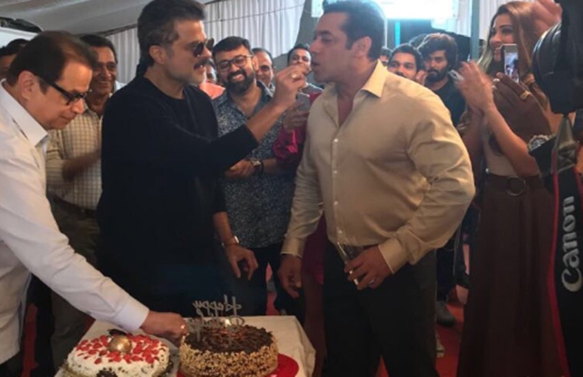 Anil Kapoor birthday, Anil Kapoor with Salman Khan, SALMAN KHAN, Salman Khan on Race 3 set, see picture of salman khan, salman and anil kapoor together, salman Anil celebrate their birthday together, entertainment news, bollywood news, television news, entertainment news, bollywood news, television news Anil Kapoor birthday, Anil Kapoor with Salman Khan, SALMAN KHAN, Salman Khan on Race 3 set, see picture of salman khan, salman and anil kapoor together, salman Anil celebrate their birthday together, entertainment news, bollywood news, television news, entertainment news, bollywood news, television news