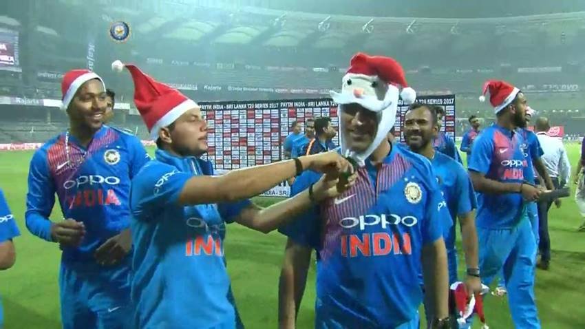 Merry Christmas, Merry Christmas 2017, Happy Christmas, Happy Christmas Day, Happy Christmas Day 2017, Happy Christmas 2017, Christmas, Christmas 2017, Christmas Day, Christmas Day 2017, Merry Christmas Day, Indian Cricket Team, Hardik Pandya, MS Dhoni, KL Rahul, Yuzvendra Chahal, Mohammed Siraz, Manish Pandey, Jasprit Bumrah, Cricket Photos, India vs Sri lanka, ind vs sl