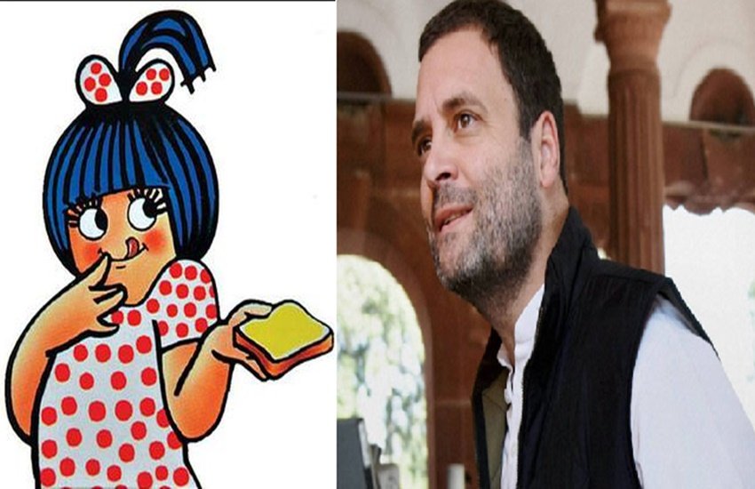 इन पोस्टरों में जाहिर तौर पर नीले बालों वाली 'अमूल गर्ल' को नहीं दिखाया गया है, बल्कि उसी तरह का एक लड़का दिख रहा है।