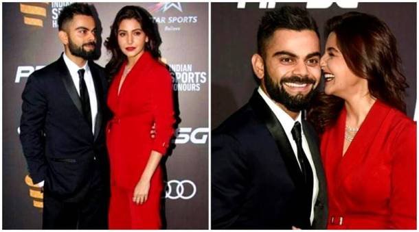 विराट कोहली के साथ एक कार्यक्रम में शामिल होती अनुष्का शर्मा। (Source: File Photo)
