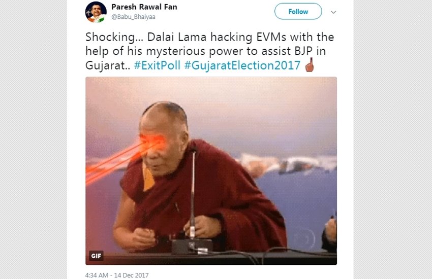 एग्जिट पोल्स के बाद सोशल मीडिया पर कुछ इस तरह से राहुल गांधी का मजाक बनाया जा रहा है। (Source: Twitter)