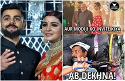 सोशल मस्ती: नहीं मिला न्योता तो विराट-अनुष्का के रिसेप्शन वेन्यू की बिजली काटने पहुंचे केजरीवाल!