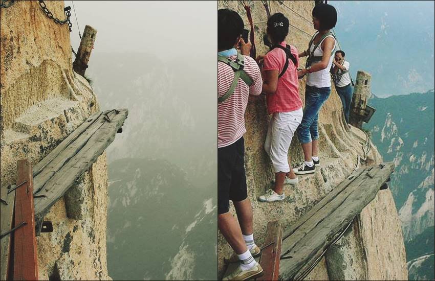 The trail was built, provide construction, workers, hydroelectric power plants, Chorro Falls, Gaitanejo Falls, crossed by King Alfonso XIII, attend, the opening ceremony of the dam Conde del Guadalhorce, world's most dangerous path The trail was built, provide construction, workers, hydroelectric power plants, Chorro Falls, Gaitanejo Falls, crossed by King Alfonso XIII, attend, the opening ceremony of the dam Conde del Guadalhorce, world's most dangerous path