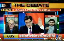 republic tv, arnab goswami, tv debate, Indian Pakistan, Indian Pakistan relations, Hafiz saeed, Hindi news, Jansatta