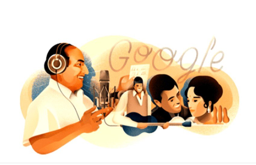 Mohammed Rafi, Mohammed Rafi Birthday, Mohammed Rafi Doodle, Google Doodle, Google Doodle Mohammed Rafi, Mohammed Rafi Singer, Mohammed Rafi Songs, Mohammed Rafi Birth anniversary, today google doodle, doodle Mohammed Rafi, Mohammed Rafi India