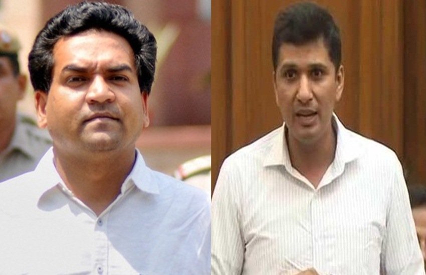 कपिल मिश्रा (Left) और सौरभ भारद्वाज (Right)।