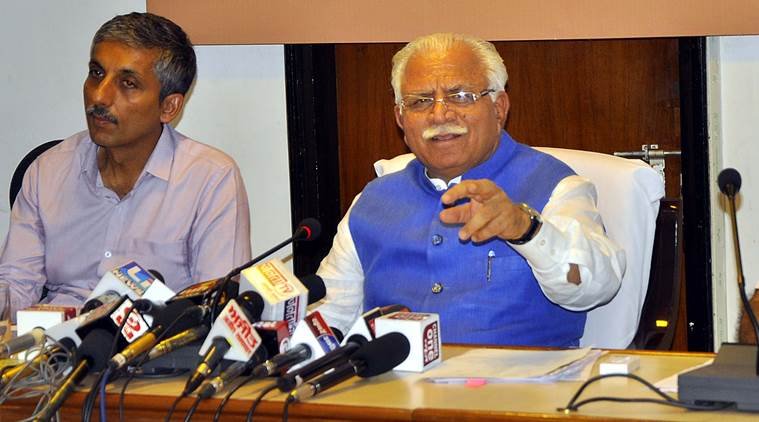 हरियाणा के मुख्‍यमंत्री मनोहर लाल खट्टर।
