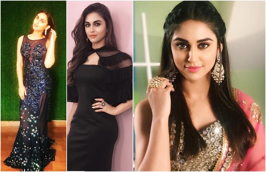 krystle dsouza, actress krystle dsouza, Tv Actress krystle dsouza, krystle dsouza photo, Karan Tacker, actor Karan Tacker, Belan Wali Bahu, comedy show Belan Wali Bahu, Belan Wali Bahu actress, krystle dsouza, colours, TV show, comedy show, television, enteratinment, jansatta