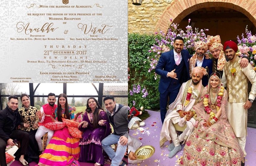 विराट कोहली-अनुष्का शर्मा के रिसेप्शन का कार्ड आया सामने, 21 को दिल्ली और 26 को मुंबई में होगी पार्टी