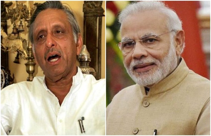 कांग्रेस नेता मणिशंकर अय्यर और पीएम मोदी।
