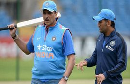 ravi shastri and dhoni
