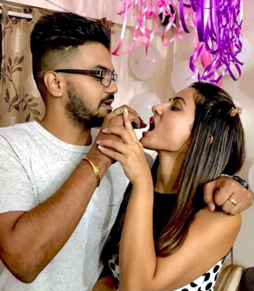 हिना शो में आने से पहले रॉकी के साथ अपने बर्थडे को भी सेलिब्रेट करती दिखीं थीं।