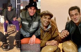 Salman Khan, Salman Khan Surprise Visit to Dharmendra, Salman Khan in Dharmendra Farm, picture of Dharmendra and Salman Khan, perfect moment of Salman Khan and Dharmendra, Dharmendra captured perfect moment in camera, television news, bollywood news, entertainment news,, television news in hinid, bollywood news in hindi