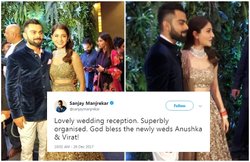 विराट-अनुष्का के रिसेप्शन की कमेंट्री करने लगे संजय मांजरेकर, फैंस ने कहा- पता चल गया आप भी गए थे