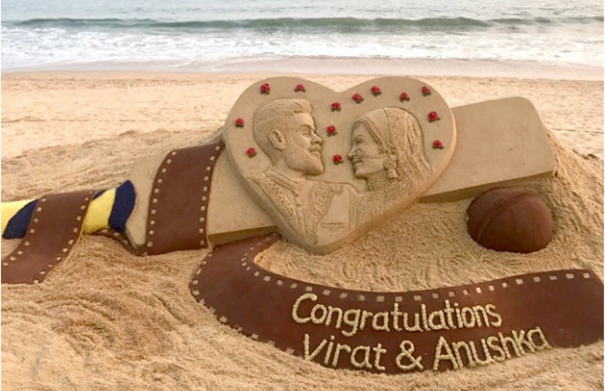 virat kohli, anushka sharma, virat kohli wedding, anushka sharma wedding, anushka sharma marriage, virat anushka wedding video, virat anushka marriage video, virat kohli anushka sharma wedding, virat kohli anushka sharma wedding photos, virat kohli anushka sharma wedding images, virat kohli anushka sharma marriage photos, virat kohli anushka sharma wedding video, virat kohli anushka sharma marriage, virat and anushka wedding, virat and anushka marriage, virat and anushka wedding news, virat kohli marriage, anushka sharma virat kohli wedding, anushka sharma virat kohli marriage, anushka sharma virat kohli marriage news, anushka sharma virat kohli wedding news, virat kohli wedding news, Anushka Sharma thanks to Surdarshan Pattnaik, Surdarshan Pattnaik sand art, Surdarshan Pattnaik virat-anushka sand art