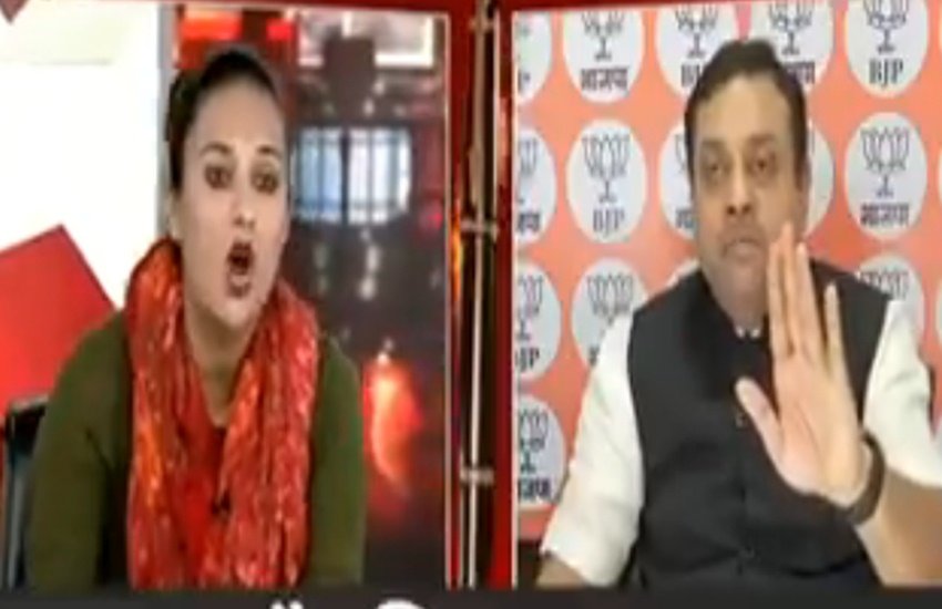 पल्लवी शर्मा और संबित पात्रा।