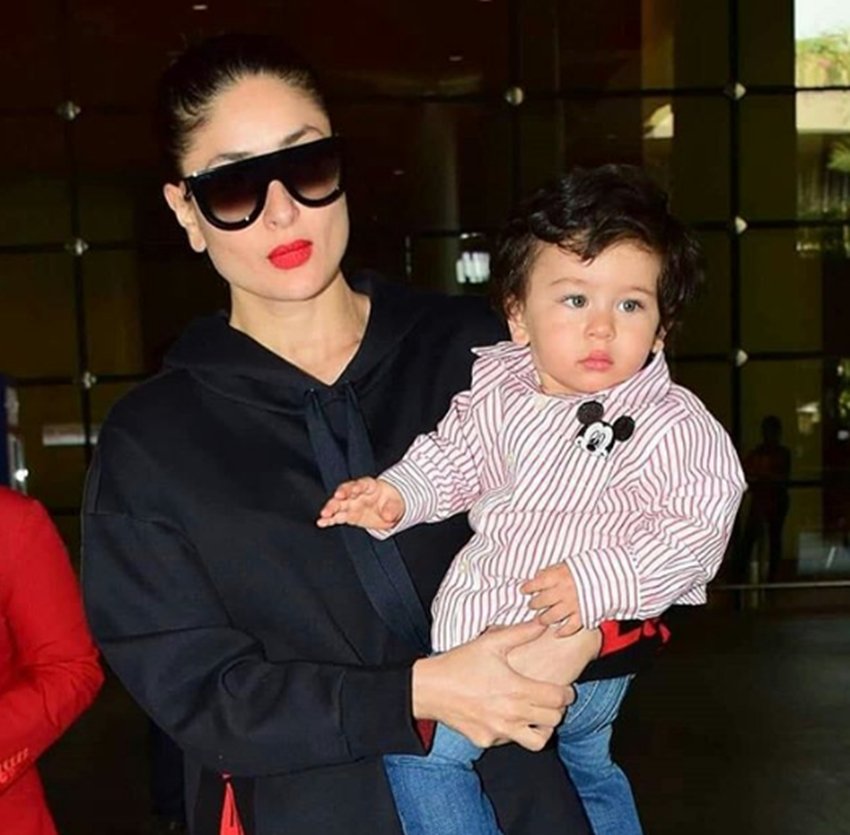 Taimur Ali Khan, Kareena Kapoor Khan, PHOTOS of Taimur Ali Khan, Taimur Ali Khan is back from Swiss vacation, Taimur Ali Khan seen with Mom, Taimur Ali Khan with Kareena Kapoor Khan, Taimur Ali Khan in mickey mouse shirt, entertainment news, bollywood news, television news in hindi, entertainment news