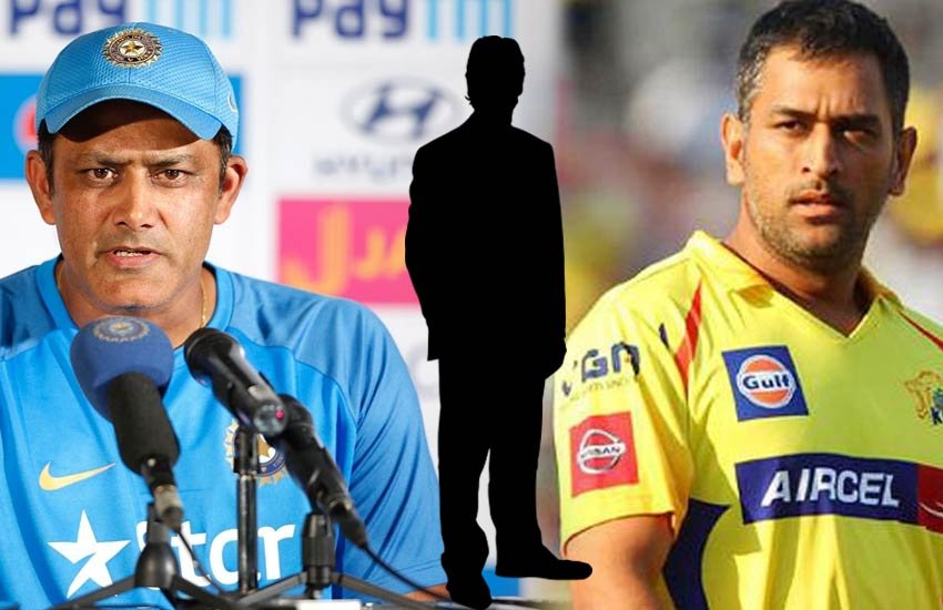 अनिल कुंबले और महेंद्र सिंह धोनी।