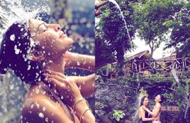 Jacqueline Fernandez, judwaa star Jacqueline Fernandez, Jacqueline Fernandez having fun in Batur Natural Hot Spring, see HD pictures of Jacqueline Fernandez, Jacqueline Fernandez having fun, Jacqueline Fernandez in Batur Natural Hot Spring, see HD pictures of Jacqueline Fernandez, bollywood news, television news, entertainment news, bollywood news