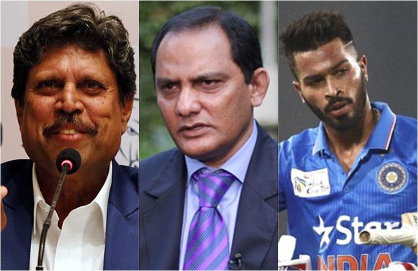कपिल देव, मोहम्मद अजहरुद्दीन और हार्दिक पंड्या (एक्सप्रेस फोटो, एपी फोटो)