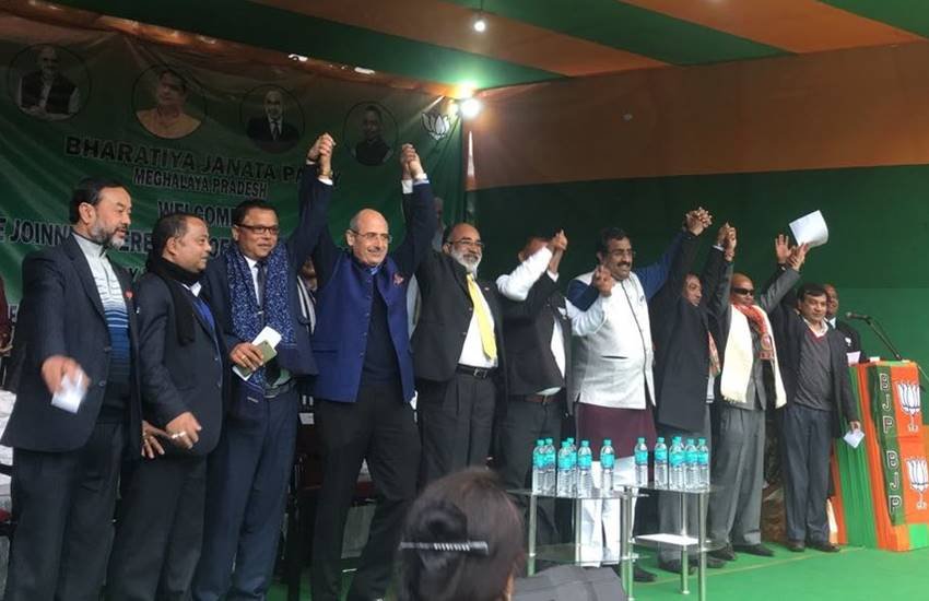 Meghalaya, Meghalaya BJP, Congress MLA, Four Congress MLA, Congress MLA Joined BJP, A L Hek, A L Hek in BJP, BJP in Meghalaya, Congress MLA in Meghalaya, Meghalaya Election, State news