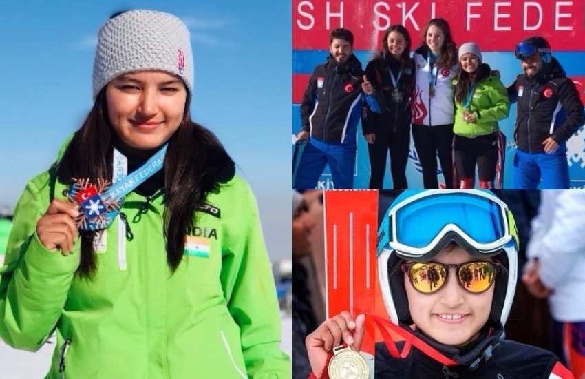 हिमाचल के शहर मनाली की रहने वाली आंचल ठाकुर ने मंगलवार को इतिहास रच दिया। देश के लिए किसी इंटरनेशनल स्कीइंग टूनामेंट में मेडल जीतने वाली आंचल पहली खिलाड़ी बन गईं हैं। आंचल ने एल्पाइज एज्डेर 3200 कप में ब्रॉन्ज मेडल अपने नाम किया है। आंचल ने यह मेडल स्लालम (सर्पिलाकार रास्ते) पर की गई स्की दौड़ में अपने नाम किया है। (सभी पिक्चर्स- ट्विटर)