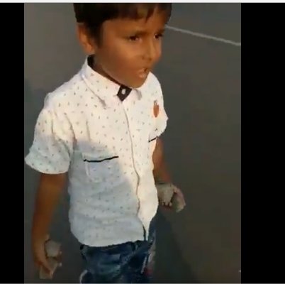 इस दौरान इस बच्चे का एक वीडियों भी सोशल मीडिया पर काफी शेयर किया जा रहा है। इस वीडियो में ये बालक दोनों हाथ में पत्थर लिए नजर आ रहा है। इतने छोटे बच्चे के हाथ में पत्थर देखकर ट्विटर यूजर्स ने अपनी नराजगी दिखाई।