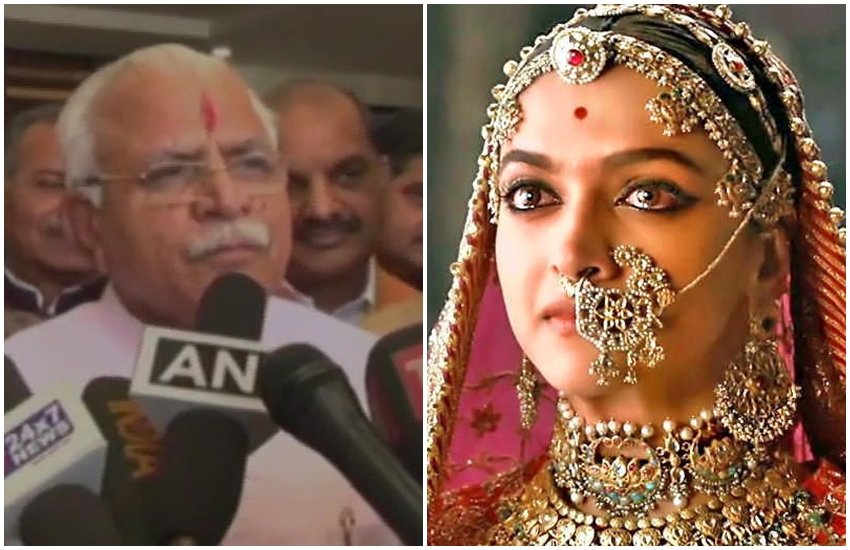 हरियाणा के मुख्यमंत्री ने कहा कि फिल्म पद्मावत दिखाने वाले सिनेमाघरों को सुरक्षा मुहैया कराई जाएगी। (फोटो - एएनआई और फिल्म का एक सीन) हरियाणा के मुख्यमंत्री ने कहा कि फिल्म पद्मावत दिखाने वाले सिनेमाघरों को सुरक्षा मुहैया कराई जाएगी। (फोटो - एएनआई और फिल्म का एक सीन)