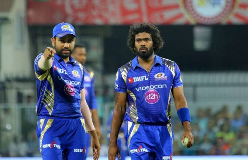 lathis malinga with rohit sharma