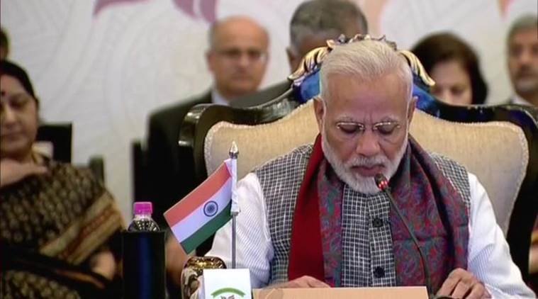  प्रधानमंत्री नरेंद्र मोदी ने समुद्री सुरक्षा, शांति, क्षेत्रीय संतुलन और नौवहन की स्वतंत्रता की बात उठाई। 