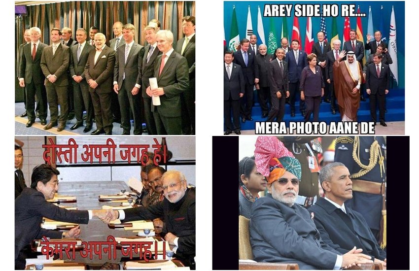 प्रधानमंत्री नरेंद्र मोदी सोशल मीडिया खूब चर्चा में रहते हैं। कभी अपने विदेशी दौरों को लेकर तो कभी चुनाव प्रचार को लेकर, वह सुर्खियों में बने रहते हैं। लेकिन इसके साथ ही उन पर बनाई गई फनी मीम्स भी सोशल मीडिया पर खूब वायरल होती हैं। पीएम मोदी का अक्सर जिन बातों को लेकर मजाक बनाया जाता है उनमें से एक 'कैमरा' भी है। नहीं समझें! दरअसल पीएम मोदी की 'कैमरे' से आईकॉन्टैक्ट बनाने की कई मीम्स और फोटोज हैं जो आए दिन सोशल मीडिया पर वायरल रहती हैं। ट्विटर यूजर्स इन फोटोज के जरिए इशारा कर रहे हैं कि 'पीएम मोदी की नजरों से कैमरे का बच पाना मुश्किल ही नहीं नामुमकिन है'। यह काफी फनी मीम्स हैं और इन्हें देखकर आप भी अपनी हंसी रोक नहीं पाएंगे।