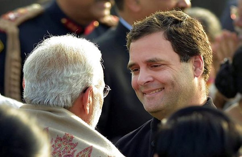 प्रधानमंत्री नरेंद्र मोदी और कांग्रेस अध्यक्ष राहुल गांधी।(पीटीआई फाइल फोटो)