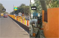 लखनऊ: अब पार्कों और सड़कों पर भी चढ़ा भगवा, अखिलेश यादव का साइकिल ट्रैक भी नहीं बचा