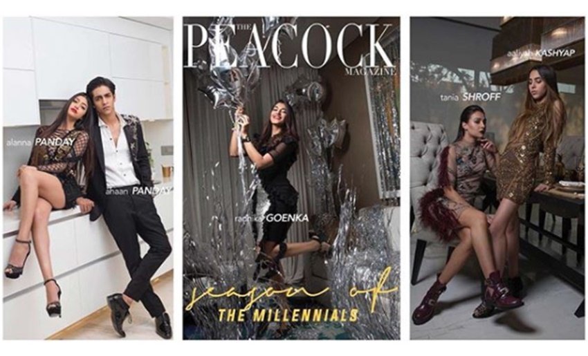alanna panday, alanna panday photos, alanna panday on peacock, peacock magazine, peacock magazine cover, ahaan panday, ahaan panday photoshoot, falguni peacock, shane peacock, anurag kashyap, Aaliyah Kashyap, Aaliyah Kashyap photos, tania shroff, chanky pandey, star kids photoshoot, entertainment, jansatta