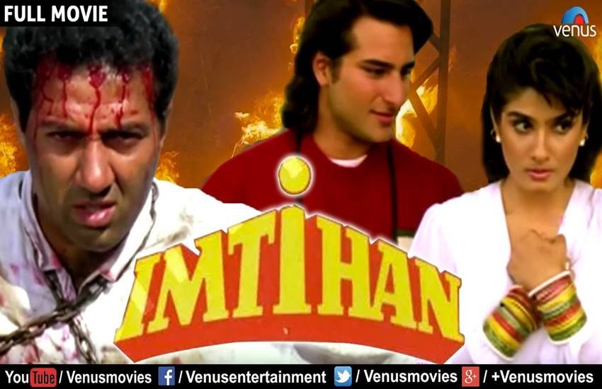 साल 1994 में आई फिल्म इम्तिहान में सैफ सन्नी देओल के मुकाबले कमजोर रोल में नजर आए थे।