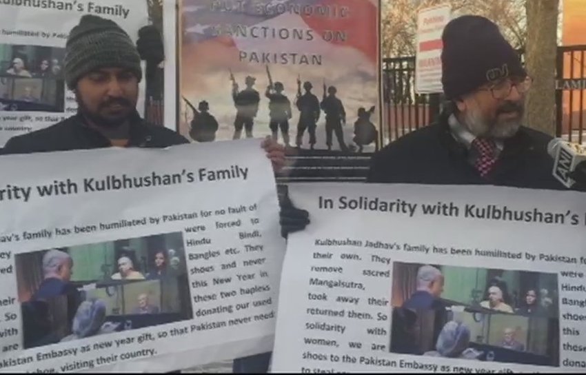 Protest against pakistan, Kulbhushan Jadhav
