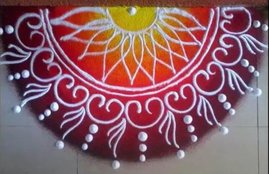 rangoli, rangoli importance, rangoli significance, festivals, rangoli colors, why rangoli on floor, religious news in hindi, rangoli latest news, jansatta
