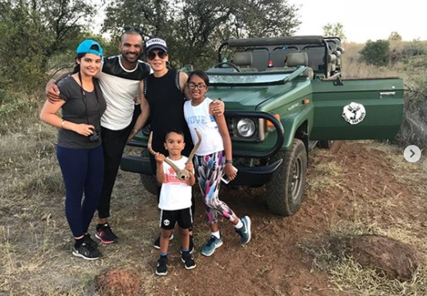 s dhawan with family