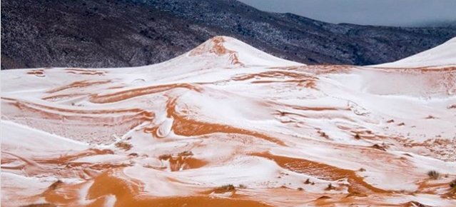 गर्मियों में यहां तापमान 58 डिग्री तक चला जाता है। इस तरह सहारा डेजर्ड में सबसे ज्यादा गर्मी पड़ती है। लेकिन इस बार यहां बर्फबारी ने स्थानीय लोगों को भी हैरत में डाल दिया है।