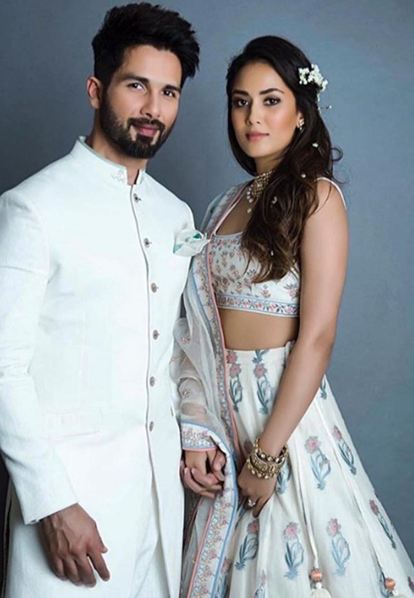 'लैकमी फैशन वीक 2018' में शाहिद कपूर और मीरा राजपूत।