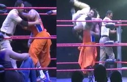 भगवा धोती पहन WWE रिंग में उतरा पहलवान, विरोधी फाइटर को किया चित