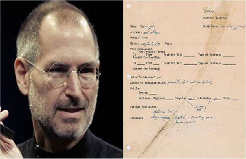 गलतियों से भरपूर ऐपल को फाउंडर स्टीव जॉब्स की सीवी लाखों रुपए में होगी नीलाम गलतियों से भरपूर ऐपल को फाउंडर स्टीव जॉब्स की सीवी लाखों रुपए में होगी नीलाम