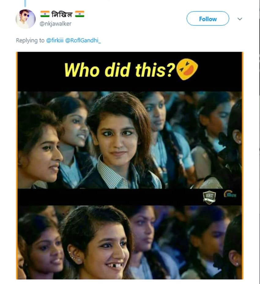 priya prakash, priya prakash memes, memes, priya prakash varrier, priya prakash varrier video song, priya prakash varrier photos, oru adaar love, oru adaar love songs, funny memes, priya prakash instagram, priya prakash varrier instagram, priya prakash video song download, priya prakash video song, manikya malaraya poovi, manikya malaraya poovi video, manikya malaraya poovi movie songs, manikya malaraya poovi priya prakash, priya prakash video song, priya prakash pics
