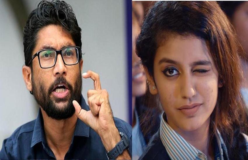 जिग्नेश मेवानी और प्रिया प्रकाश वरियर। जिग्नेश मेवानी और प्रिया प्रकाश वरियर।