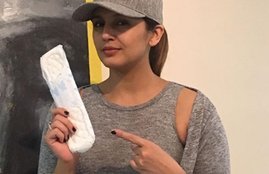 Jolly LLB 2, Huma Qureshi, Padman Challenge, Sanitary Pad , Huma Qureshi Upcoming Movie, Huma Qureshi Pictures, Huma Qureshi Instagram