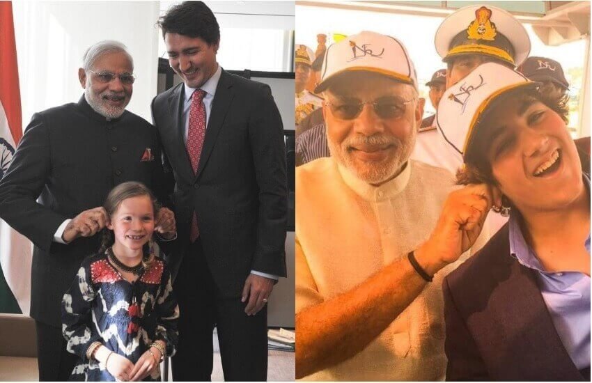 आपने प्रधानमंत्री नरेंद्र मोदी की 'मन की बात' सुनी होगी। यह रेडियो कार्यक्रम देश भर की जनता बड़े चाव से सुनती है। मगर क्या आपने कभी उन्हें कान की बात करते हुए देखा है? मोदी अपनी कान की बात सिर्फ बच्चों के साथ करते हैं। गुरुवार को पीएम ने खुद अपनी कान की बात से जुड़ी एक याद को ताजा किया। पीएम ने कनाडाई प्रधानमंत्री जस्टिन ट्रूडो संग हुई द्विपक्षीय मुलाकात के कुछ घंटे बाद ट्वीट किया, जिसमें एक पुरानी तस्वीर भी थी। मोदी इसमें ट्रूडो की बेटी एला ग्रेस मार्गरेट के साथ अपनी कान की बात कर रहे थे। दरअसल, मोदी इसमें एला के कान खींचते हुए दिख रहे थे, जबकि बच्ची हंसते हुए कैमरे के लिए पोज दे रही थी। बता दें कि यह पहला मौका नहीं है जब पीएम कैमरे के सामने किसी बच्चे के कान हंसी-मजाक में खींचते नजर आए हैं।
